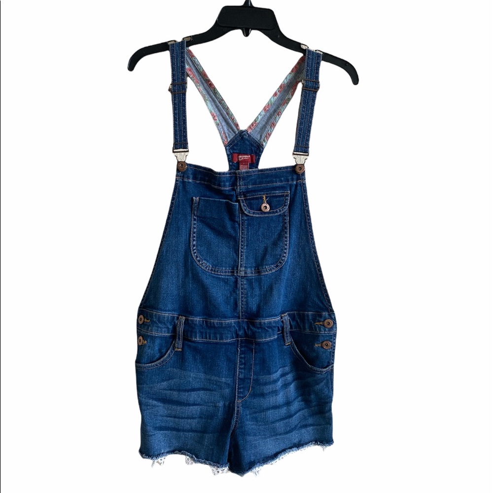 Blue Short Overalls Juniors Size Large